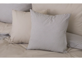 Oboustranné bavlněné povlaky PEPITO KOSTIČKA / UNI BÉŽOVÁ