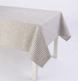 Bavlněný ubrus PEPITO kostička béžová