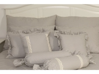 Dekorativní bavlněné povlaky PEPITO kostička béžová