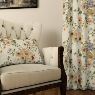 Dekorační látka LINO velké květy