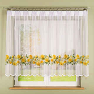 Kusová žakárová záclona NARCISY