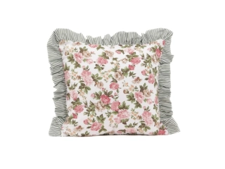 Bavlněný povlak kanýr RUSTIKÁL / olivový proužek 40x40 cm