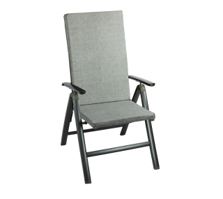 Polstr na zahradní židli Lada šedo-hnědý 47×115 cm