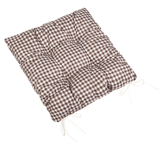 Sedák prošívaný BERTA 608 40/40cm - KOSTIČKA HNĚDÁ