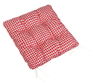 Sedák prošívaný BERTA 606 40/40cm - KOSTIČKA červená