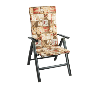 Polstr na zahradní židli Káva 47×115 cm