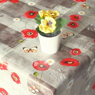 PVC ubrusovina - Vlčí máky