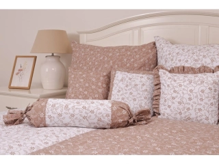 Bavlněné povlečení STICKEREI béžové oboustranné