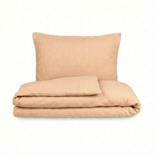 Jednobarevné povlečení krep lososové