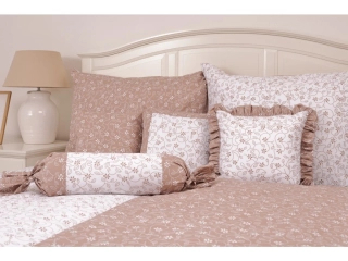 Oboustranný bavlněný přehoz, letní deka STICKEREI béžový 140x200 cm