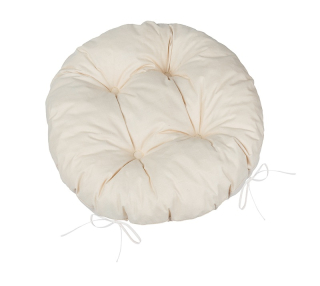 Sedák prošívaný kulatý Adéla 40cm - Bílá káva
