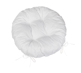 Sedák prošívaný kulatý Adéla 40 cm - Bílý