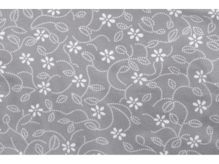 Flanelové prostěradlo plachta bez gumy 140x250 cm - Stickerei šedé