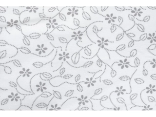 Flanelové prostěradlo plachta bez gumy 140x250 cm - Stickerei bílé