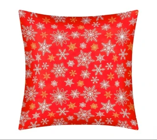 Vánoční povlak bavlna Adéla 40x40 cm - červený s hvězdami