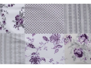 Bavlněný flanel v metráži Patchwork šedolila