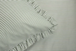 Metráž bavlna - Olivový proužek