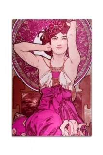 Deka mikroflanel AMETYST Alfons Mucha - 150/200